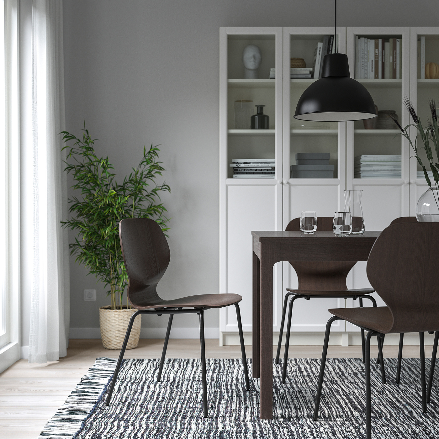 SIGTRYGG chair dark brown/Sefast black - IKEA