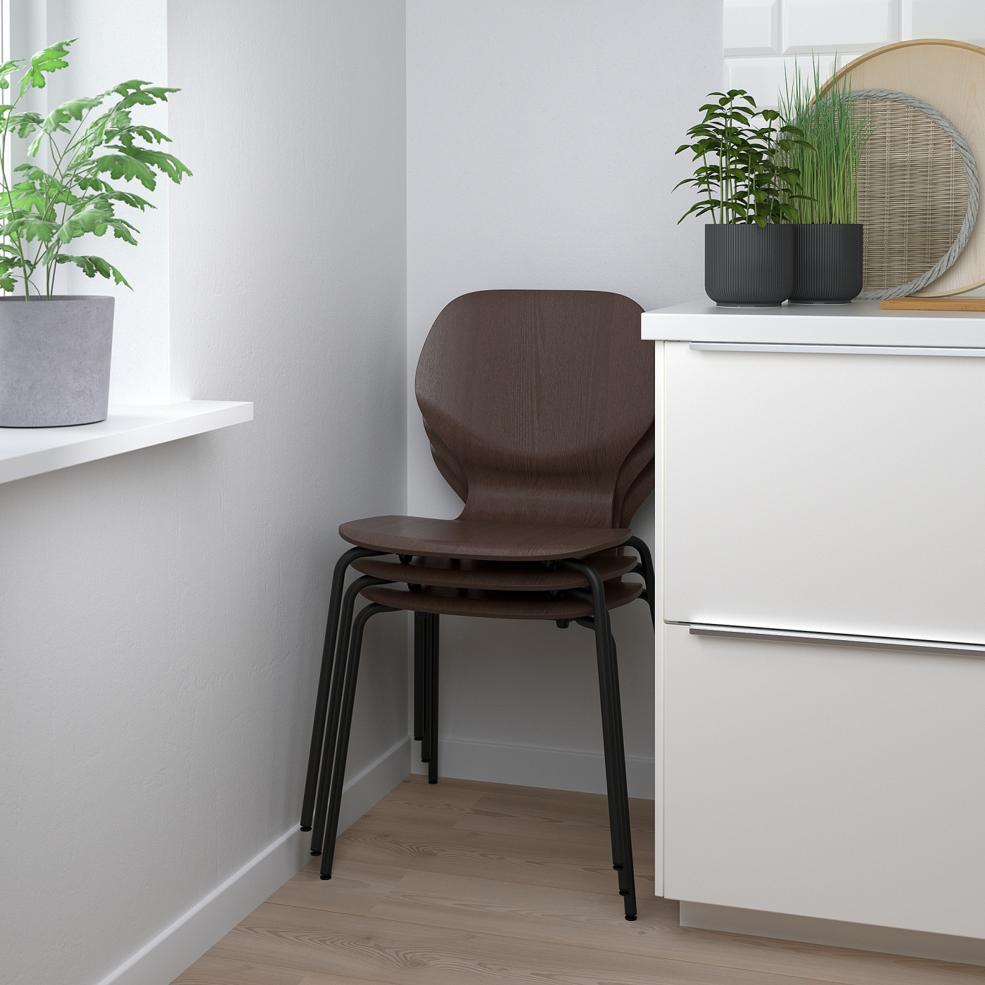 イケアIKEA SIGTRYGG（シグトリグ）　ダイニングチェア　椅子 SIGTRYGG chair dark brown/Sefast black - IKEA