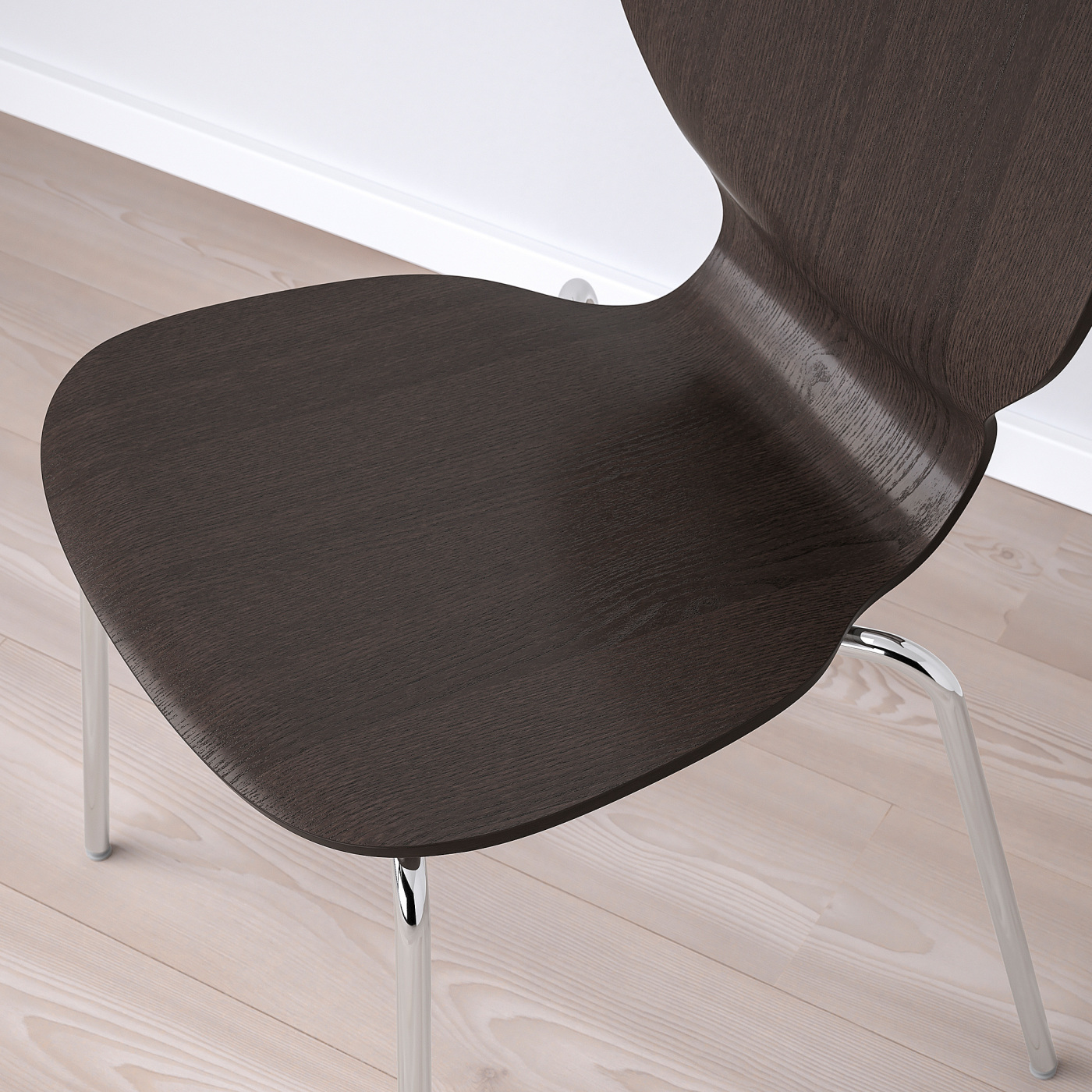 SIGTRYGG chair dark brown/Sefast chrome-plated - IKEA