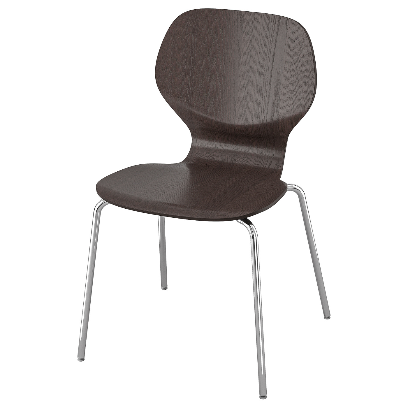 SIGTRYGG chair dark brown/Sefast chrome-plated - IKEA