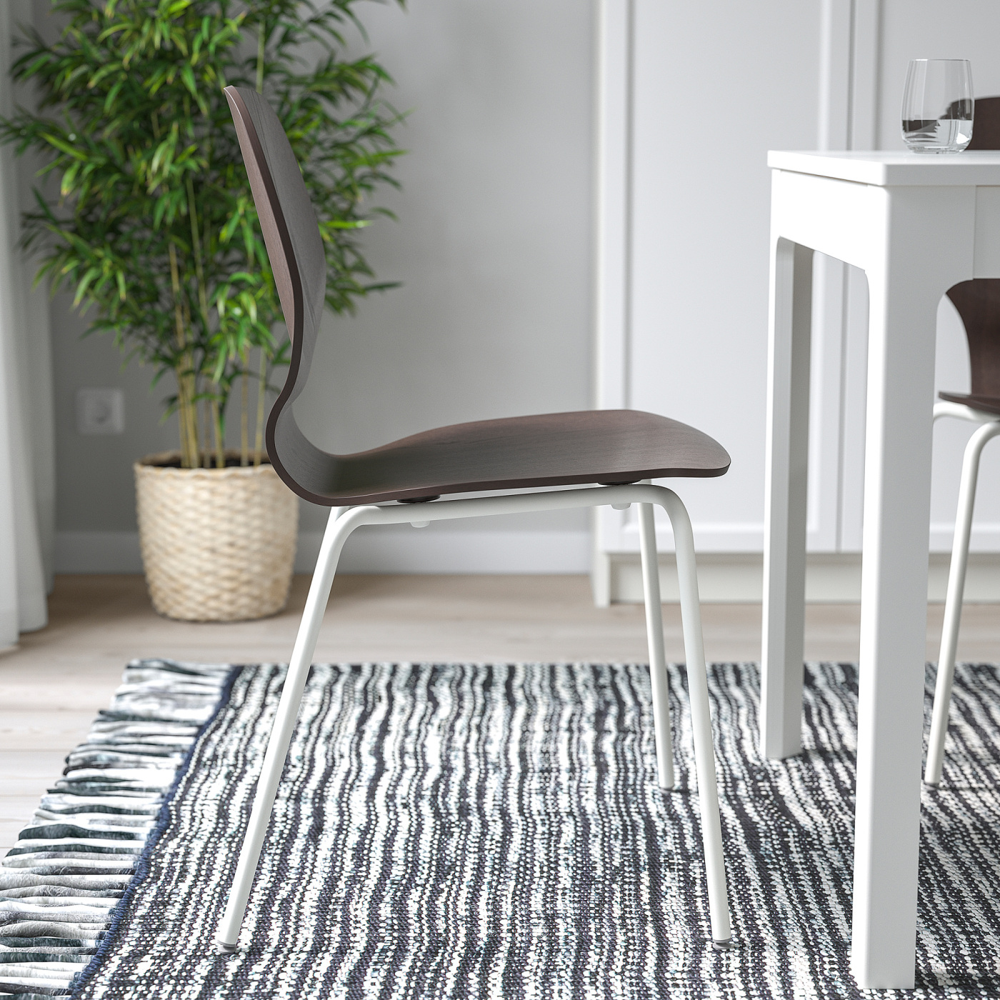 SIGTRYGG chair dark brown/Sefast white - IKEA