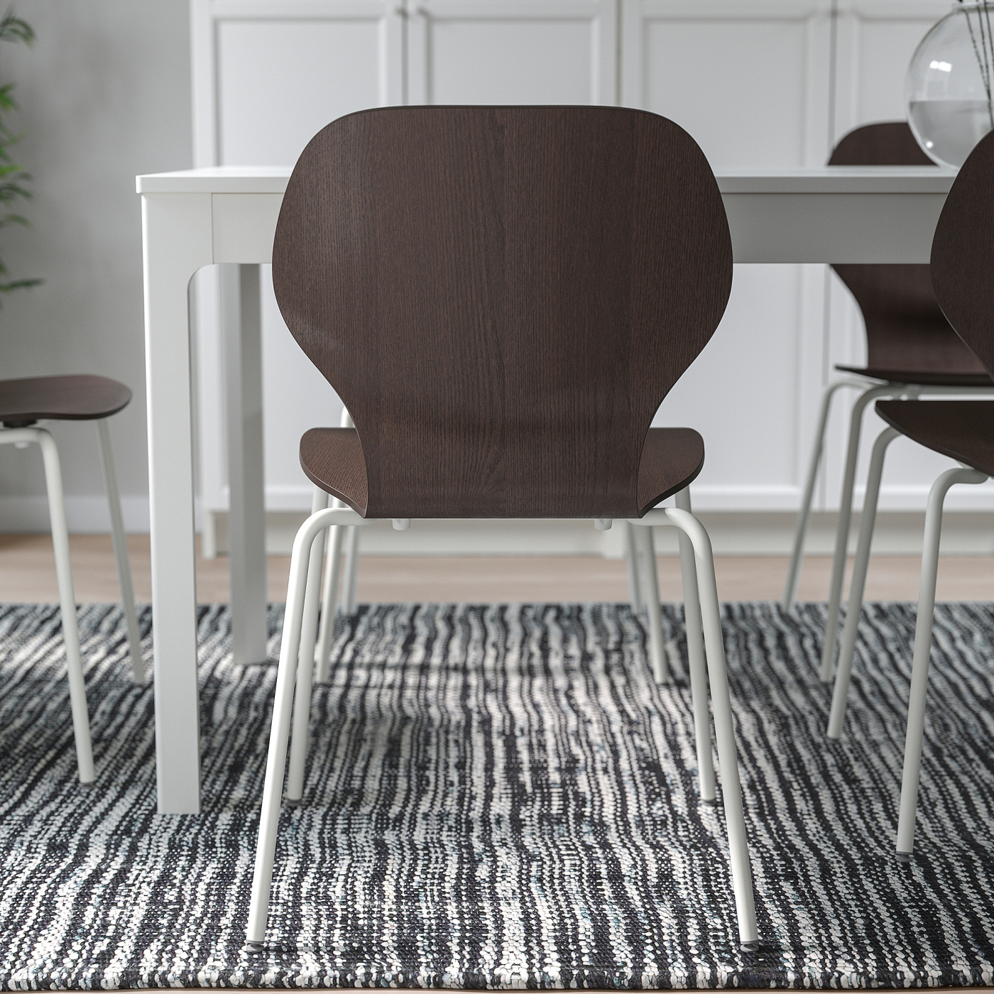 SIGTRYGG chair dark brown/Sefast white - IKEA