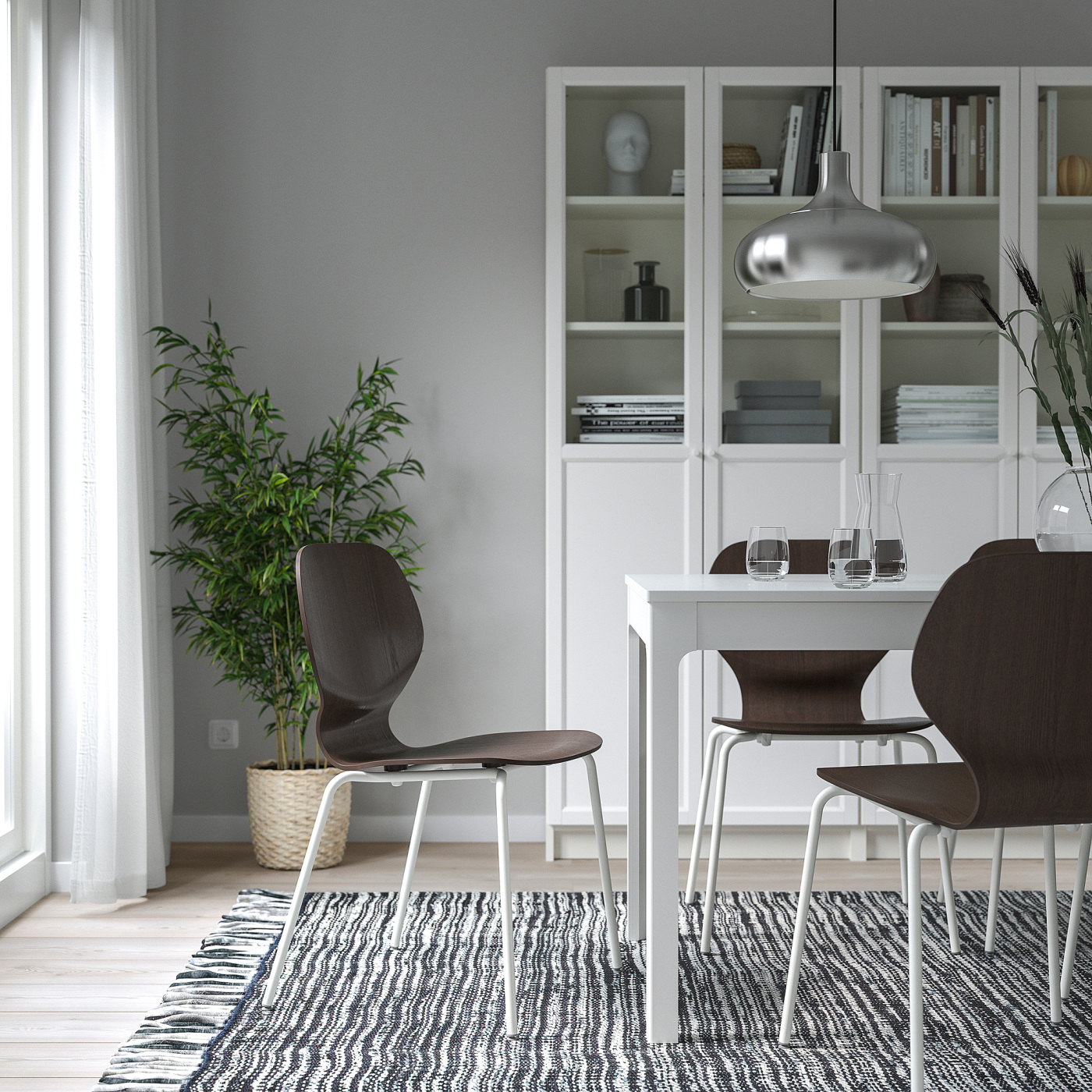 イケアIKEA SIGTRYGG（シグトリグ）　ダイニングチェア　椅子 SIGTRYGG chair dark brown/Sefast white - IKEA