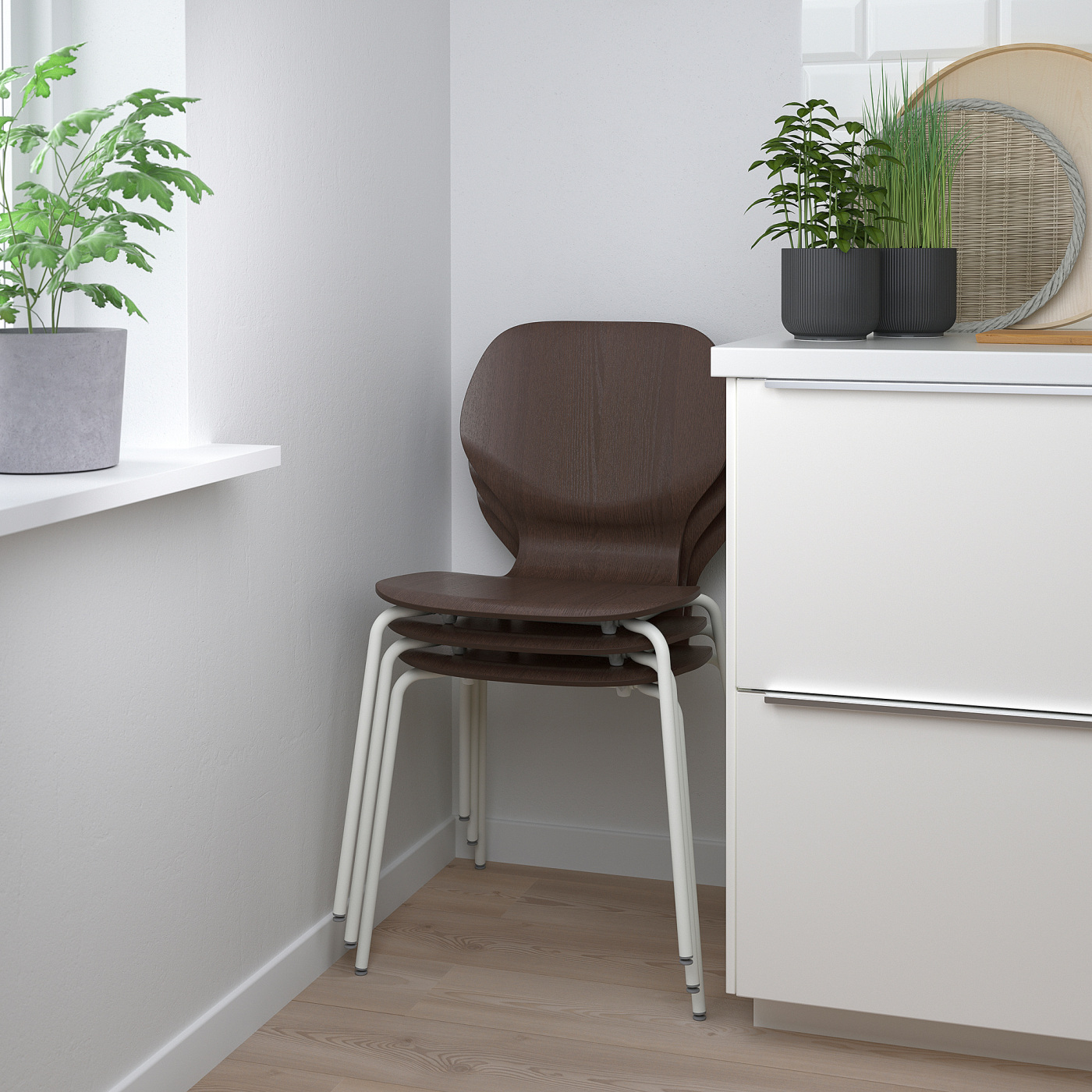 SIGTRYGG chair dark brown/Sefast white - IKEA