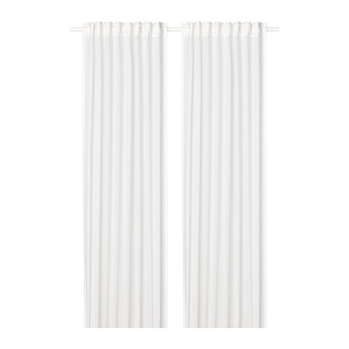 Silverlönn SILVERLÖNN sheer curtains, 1 pair light grey/with heading tape - IKEA