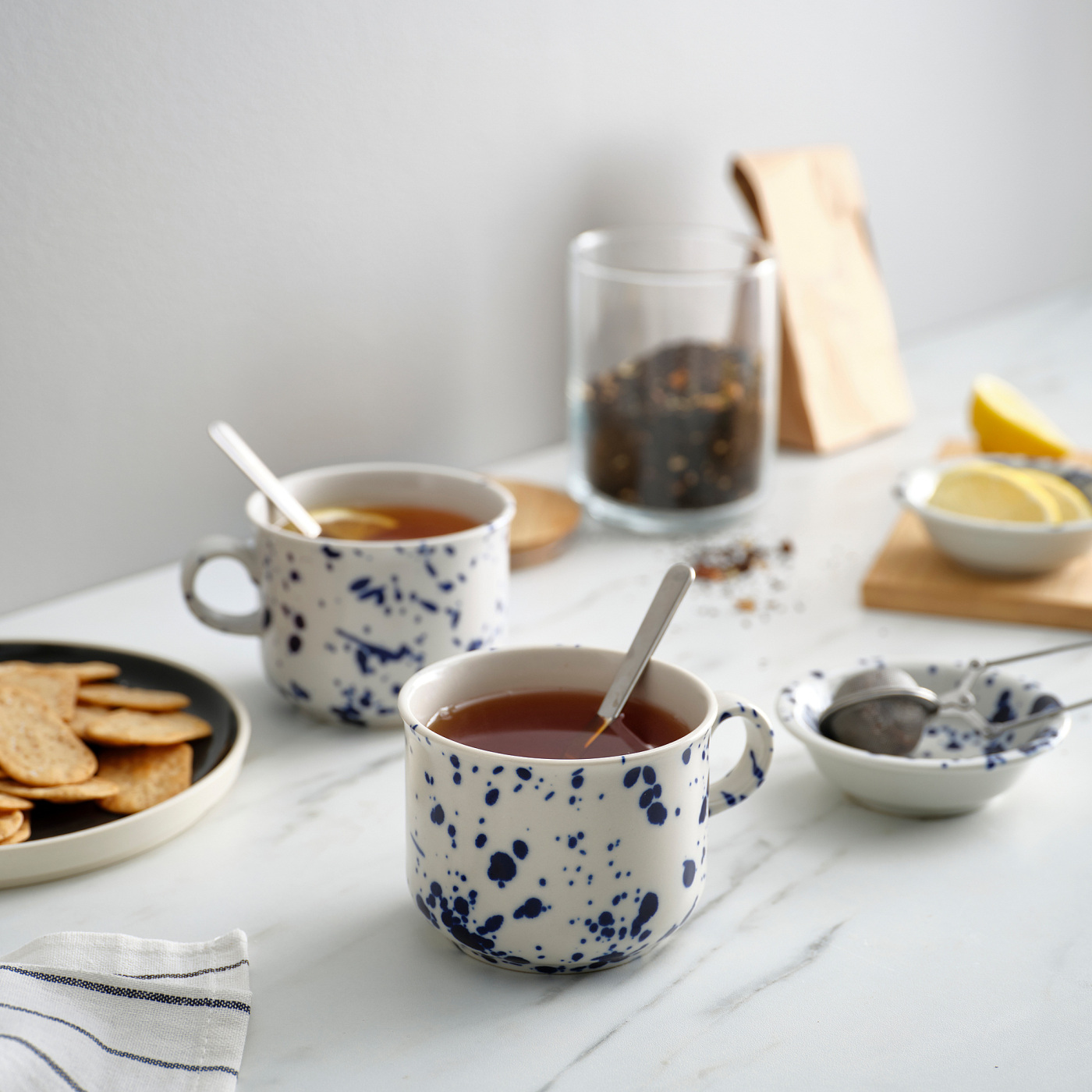 SILVERSIDA mug patterned/blue - IKEA