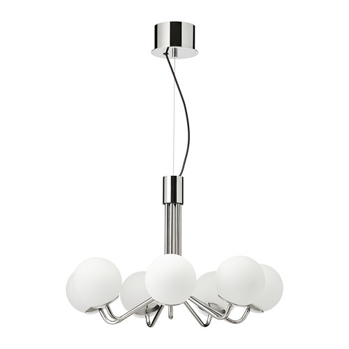 STORSLINGA LED chandelier, 8-armed black/white - IKEA