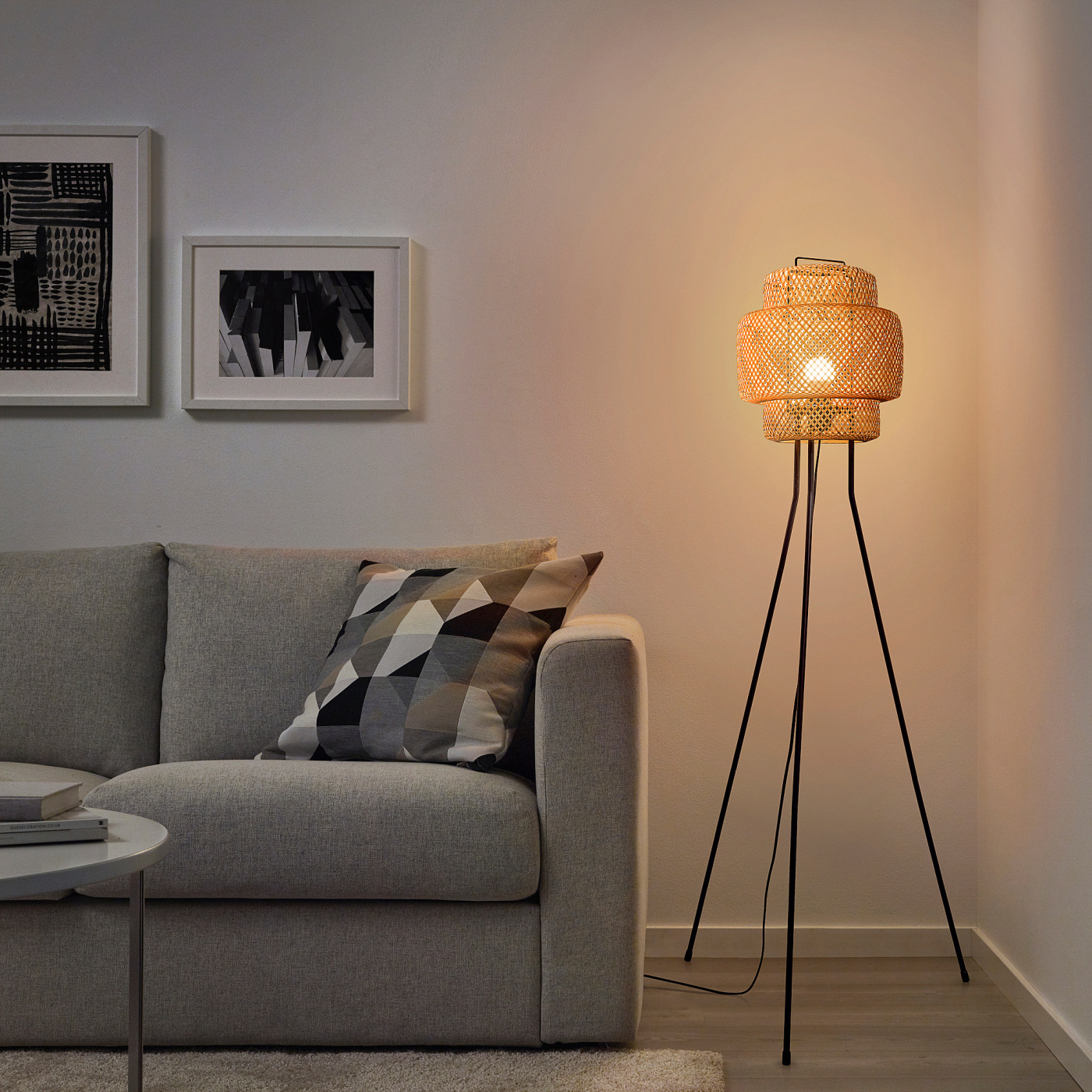 IKEA SINNERLIG スィネリグ フロアランプ, 竹/ハンドメイド SINNERLIG floor lamp bamboo/handmade - IKEA