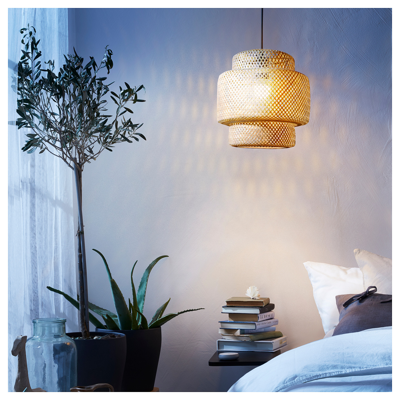 SINNERLIG pendant lamp bamboo/handmade - IKEA