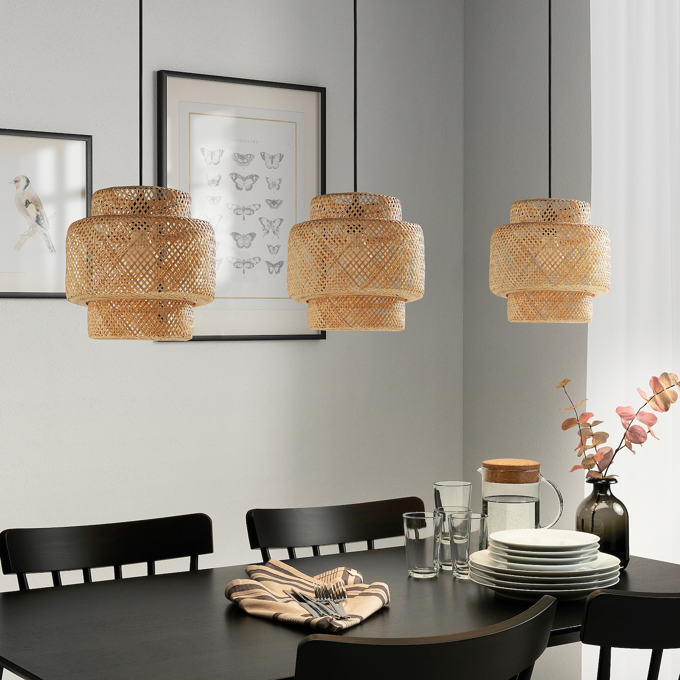 SINNERLIG pendant lamp bamboo/handmade - IKEA