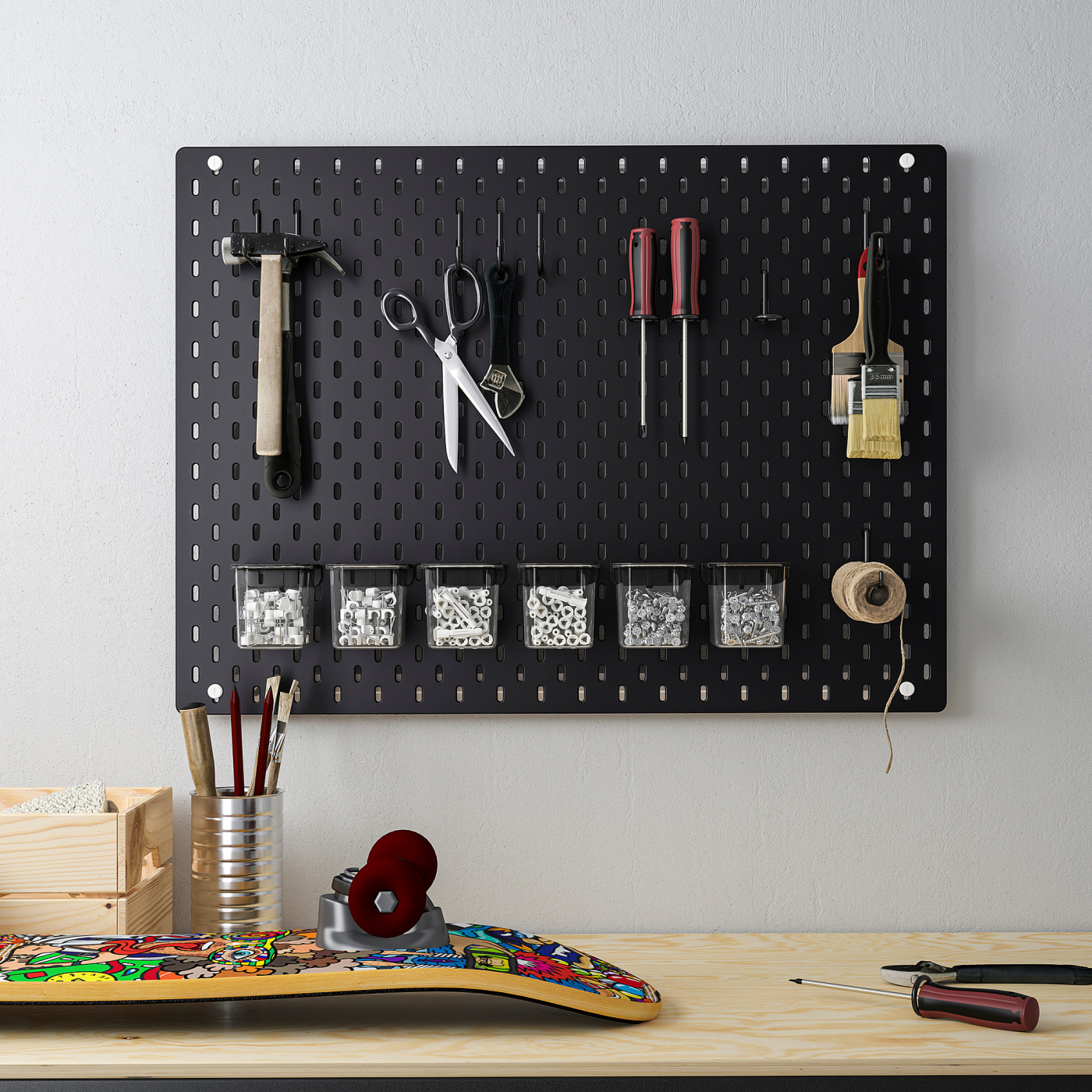 SKÅDIS pegboard black - IKEA