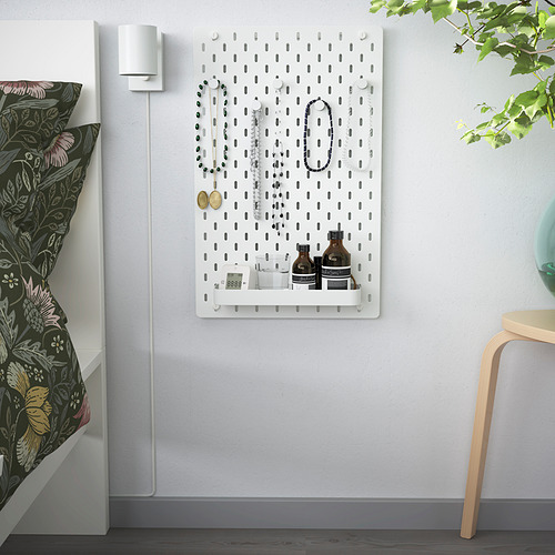 IKEA Gancio Skadis in acciaio, resina epossidica/poliestere, bianco