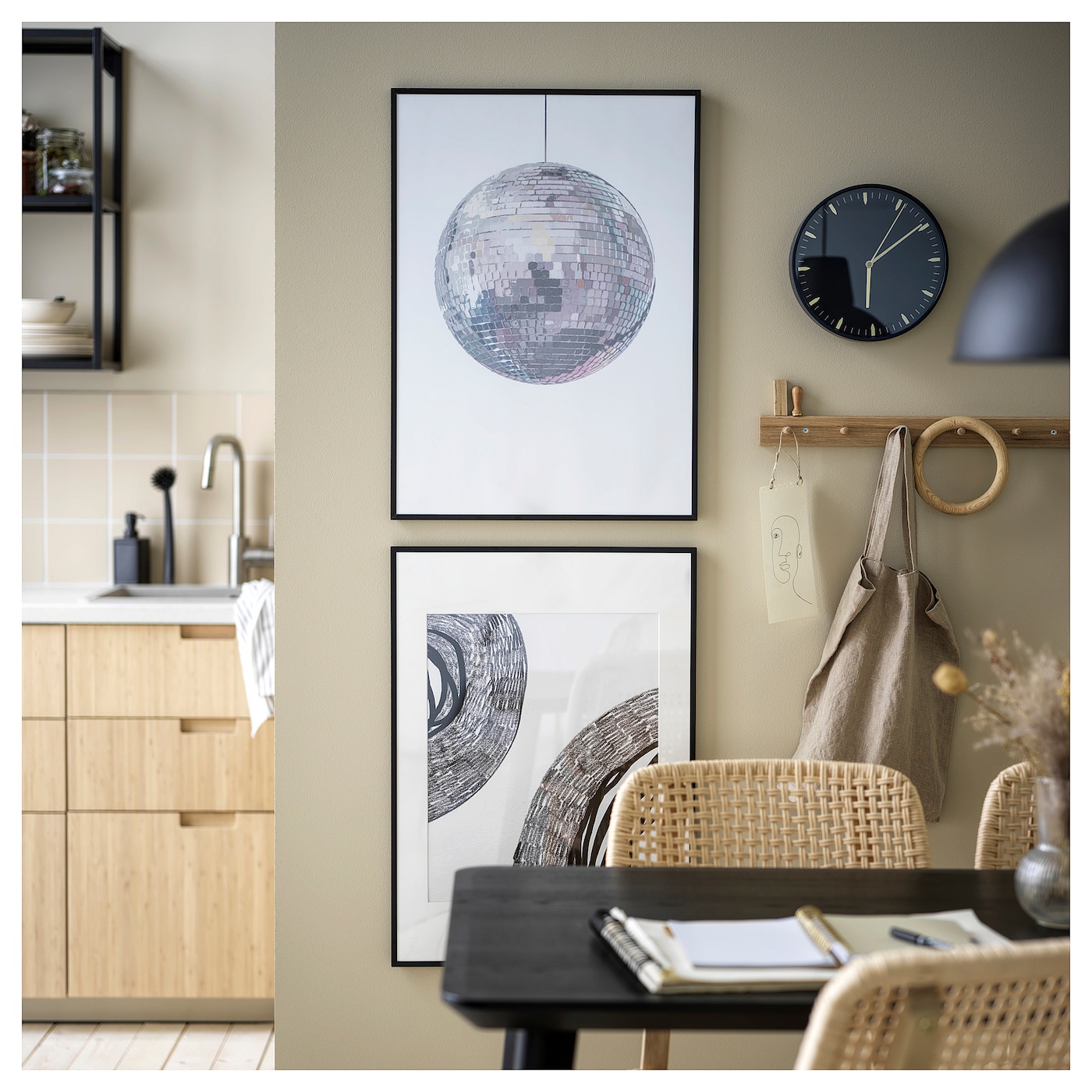 SKÄRIG wall clock blue - IKEA