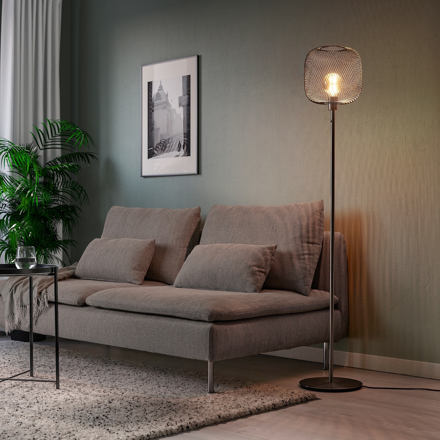 SKAFTET floor lamp base nickel-plated - IKEA