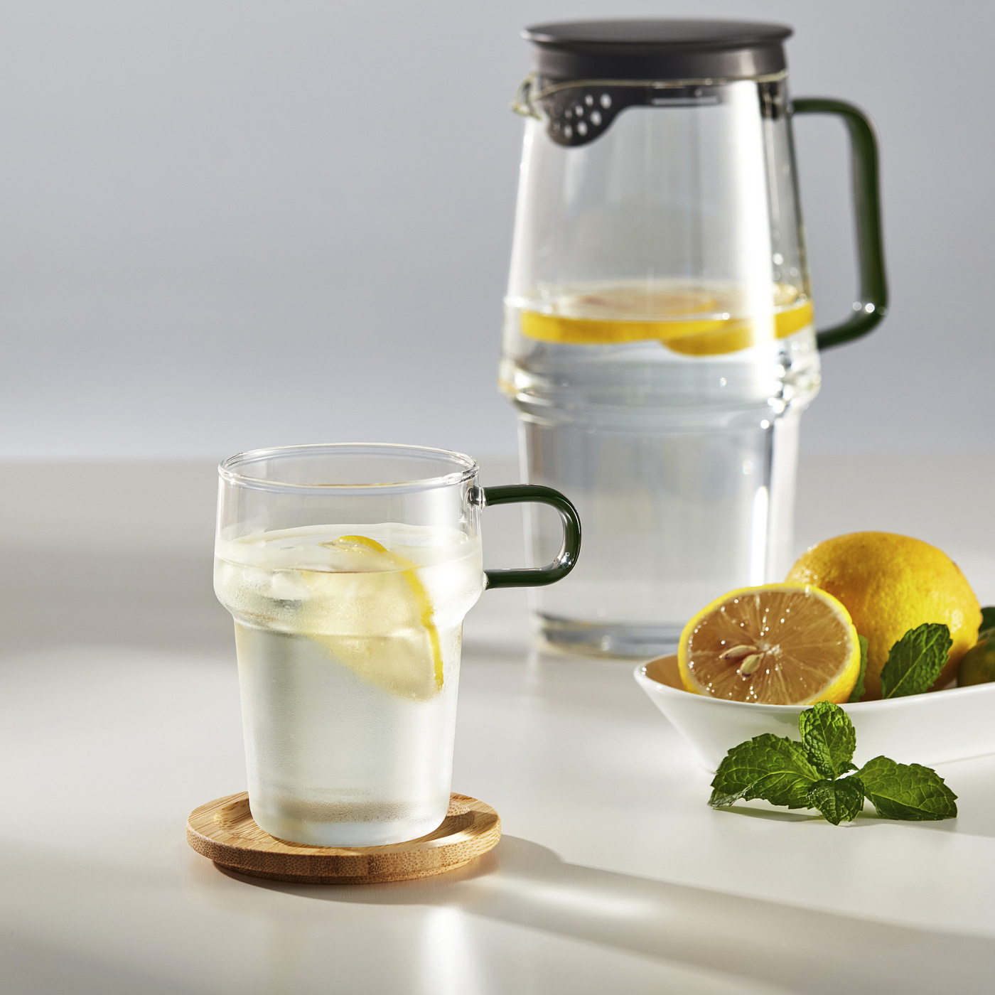 SKINNFISK glass with handle clear glass - IKEA