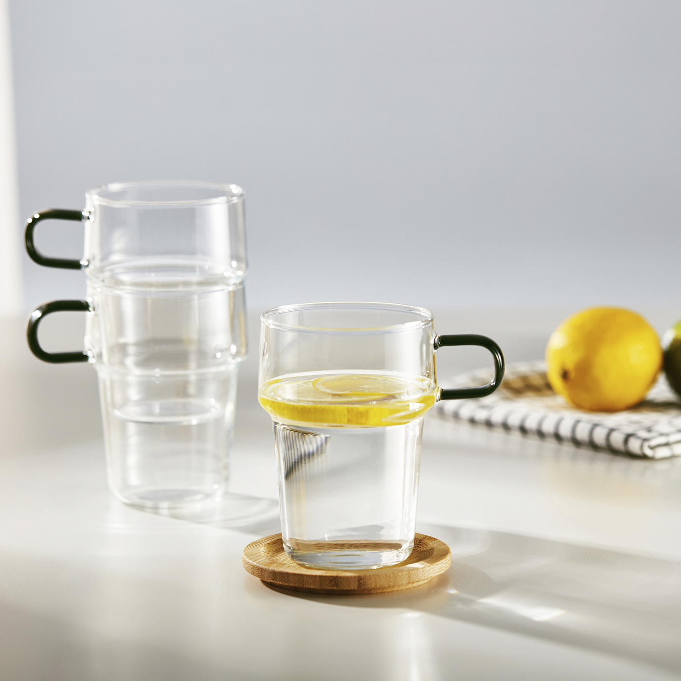 SKINNFISK glass with handle clear glass - IKEA