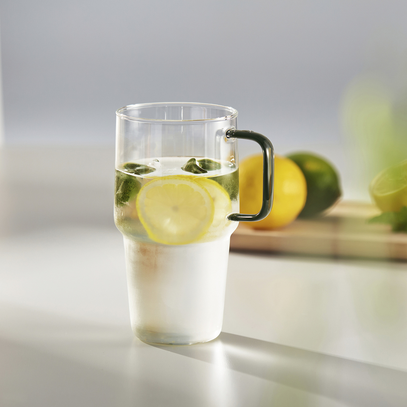 SKINNFISK glass with handle clear glass - IKEA