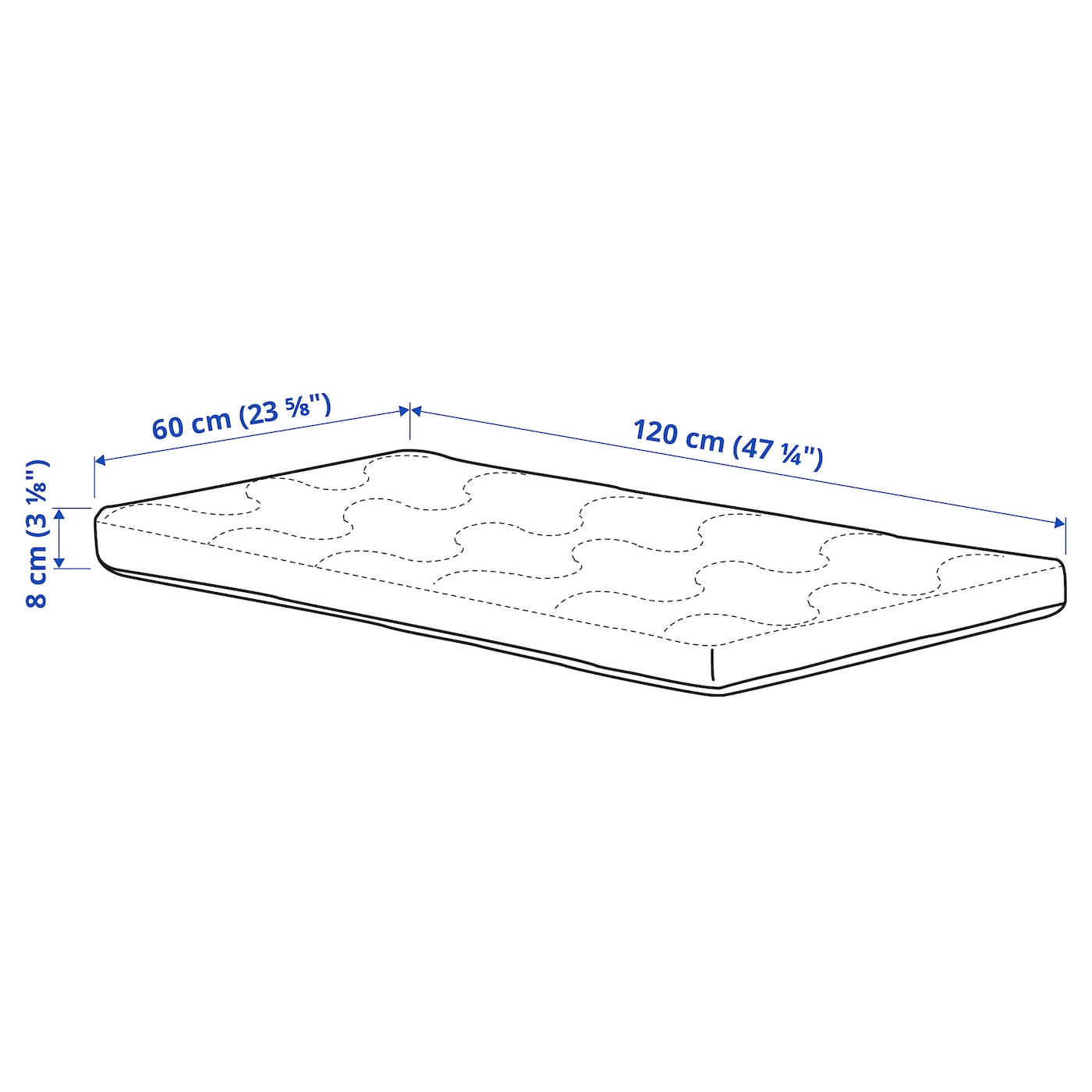 SKONAST foam mattress for cot IKEA