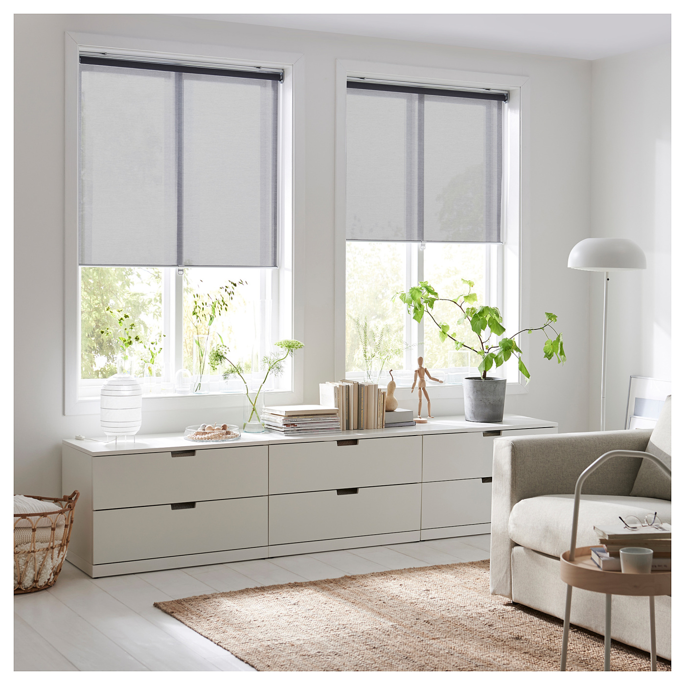 SKOGSKLÖVER roller blind grey - IKEA
