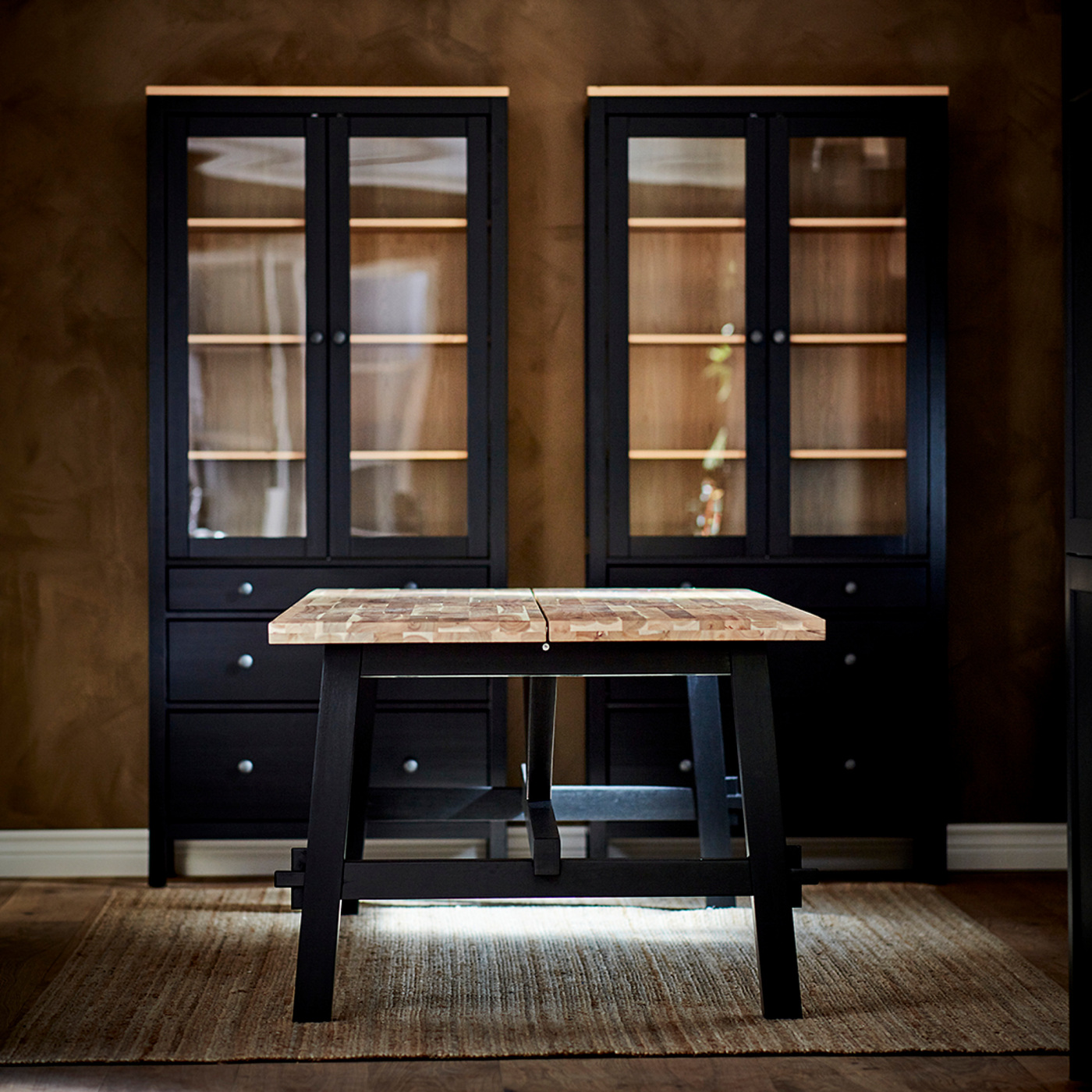 SKOGSTA table acacia/black - IKEA