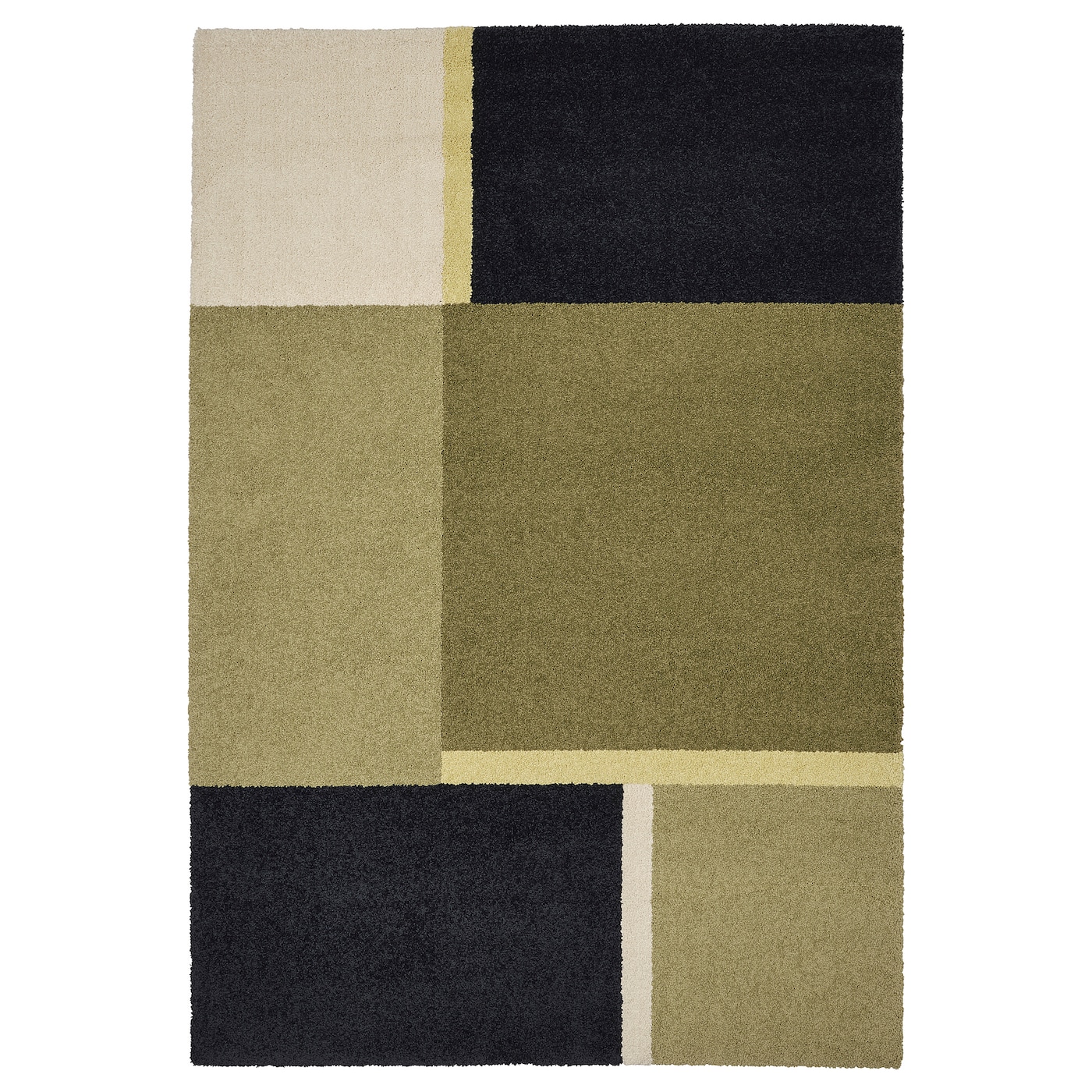 SKRIFTSPRÅK rug, low pile beige-green/dark blue - IKEA