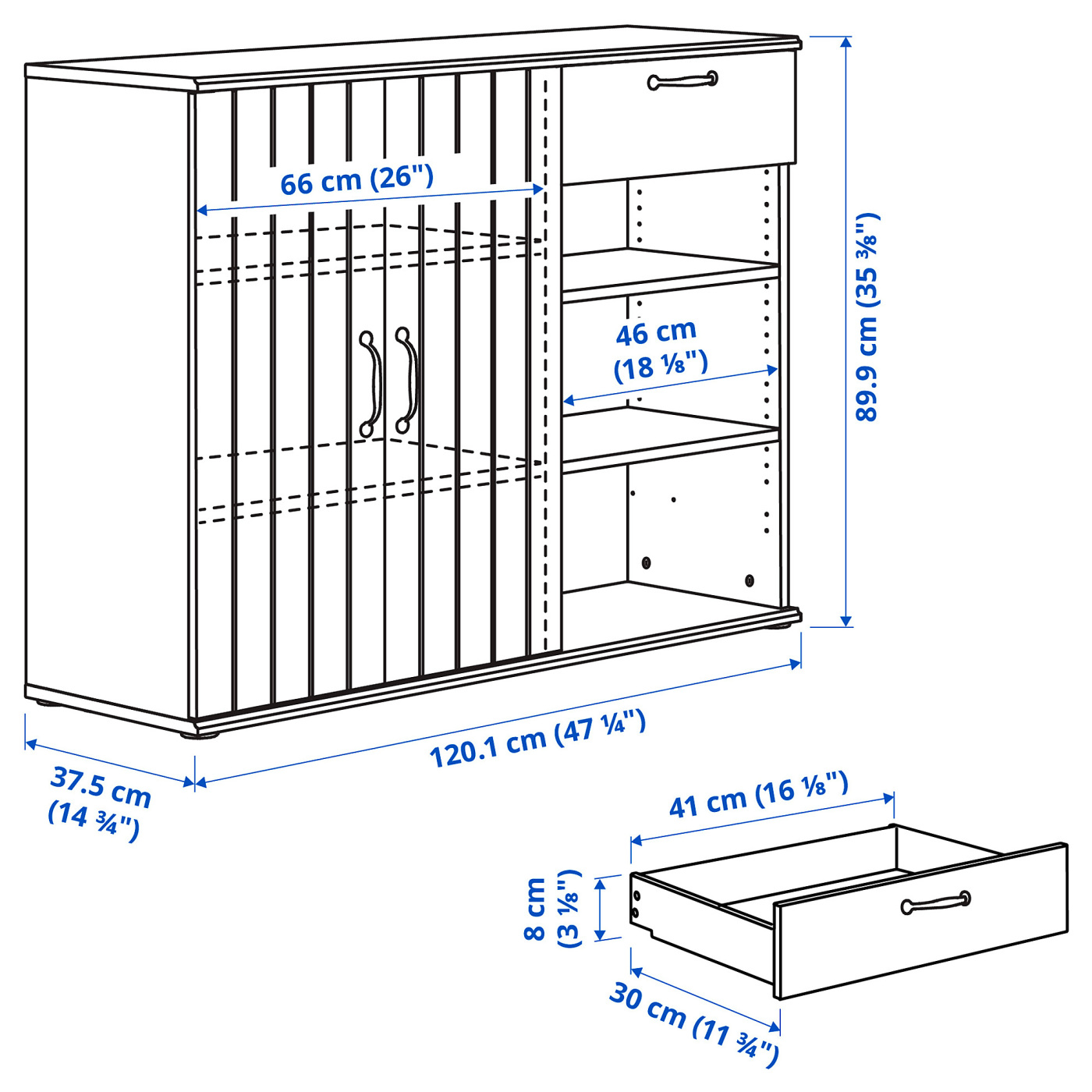 SKRUVBY storage combination white - IKEA