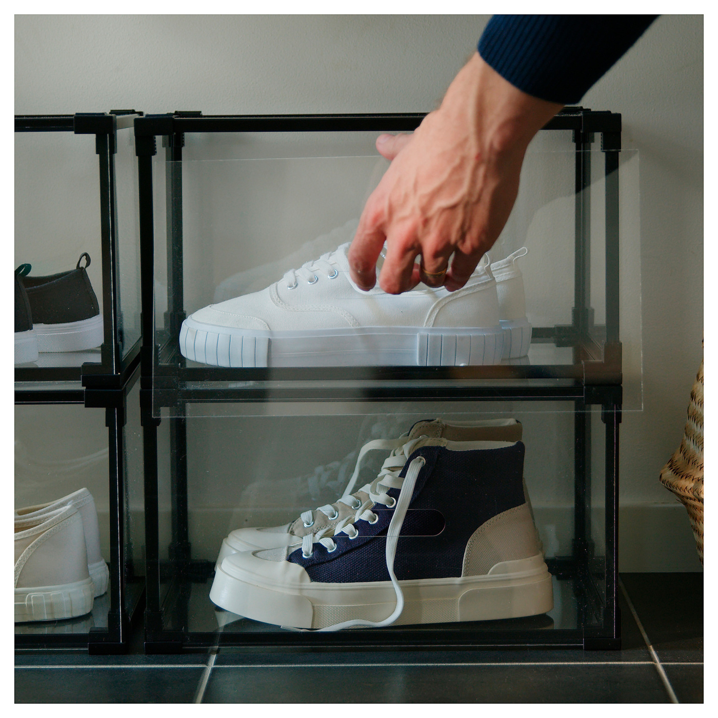 SKUFFEN shoe box transparent - IKEA