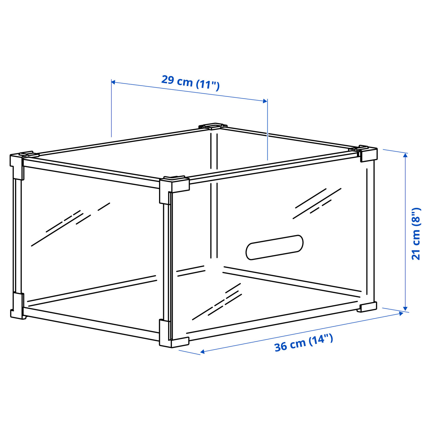 SKUFFEN shoe box transparent - IKEA