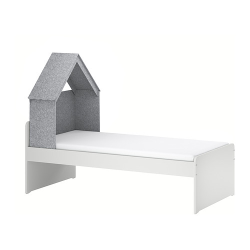 SNIGLAR bed frame with slatted bed base birch - IKEA