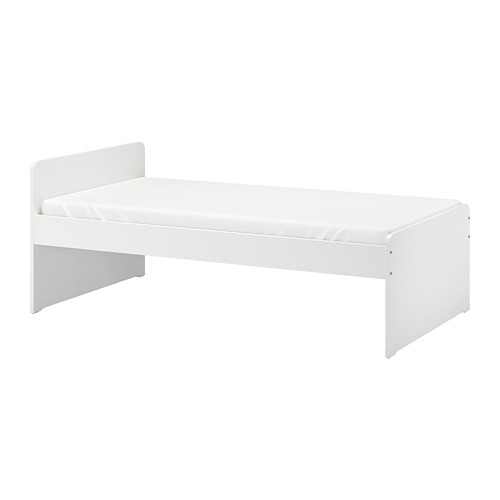 SNIGLAR bed frame with slatted bed base birch - IKEA