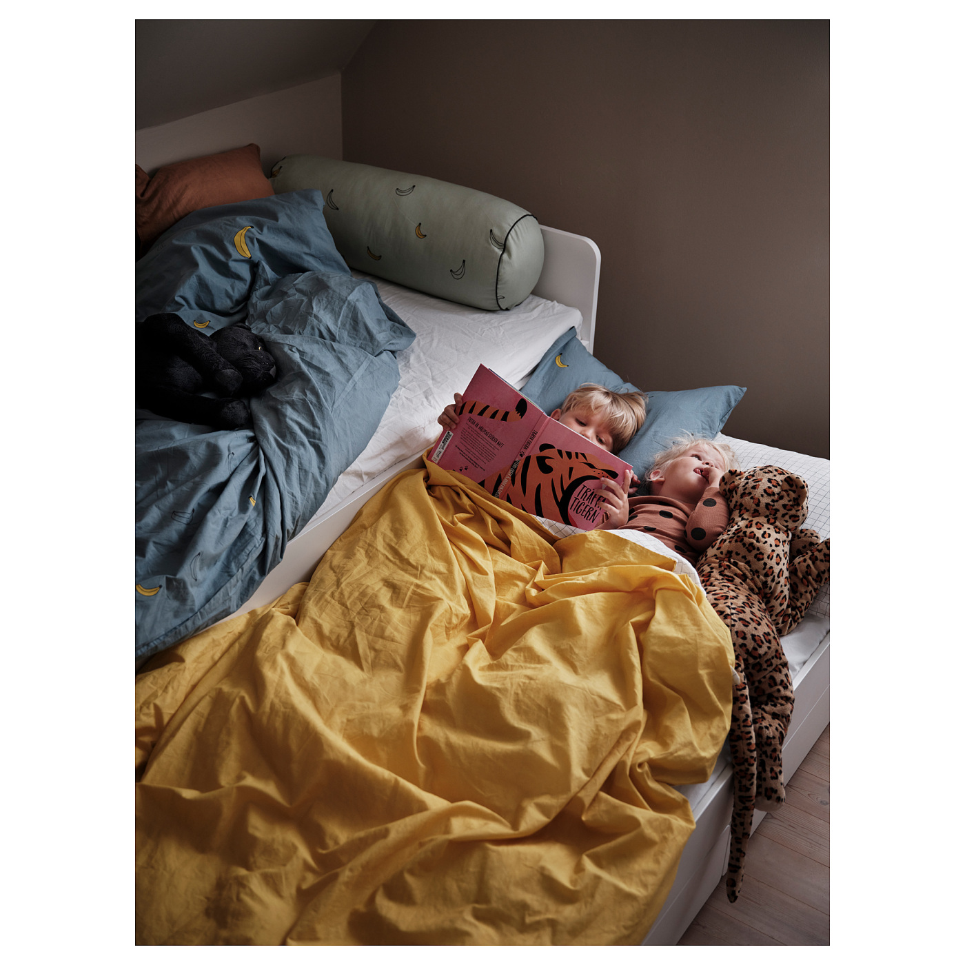 SLÄKT bed frame with underbed and storage white - IKEA