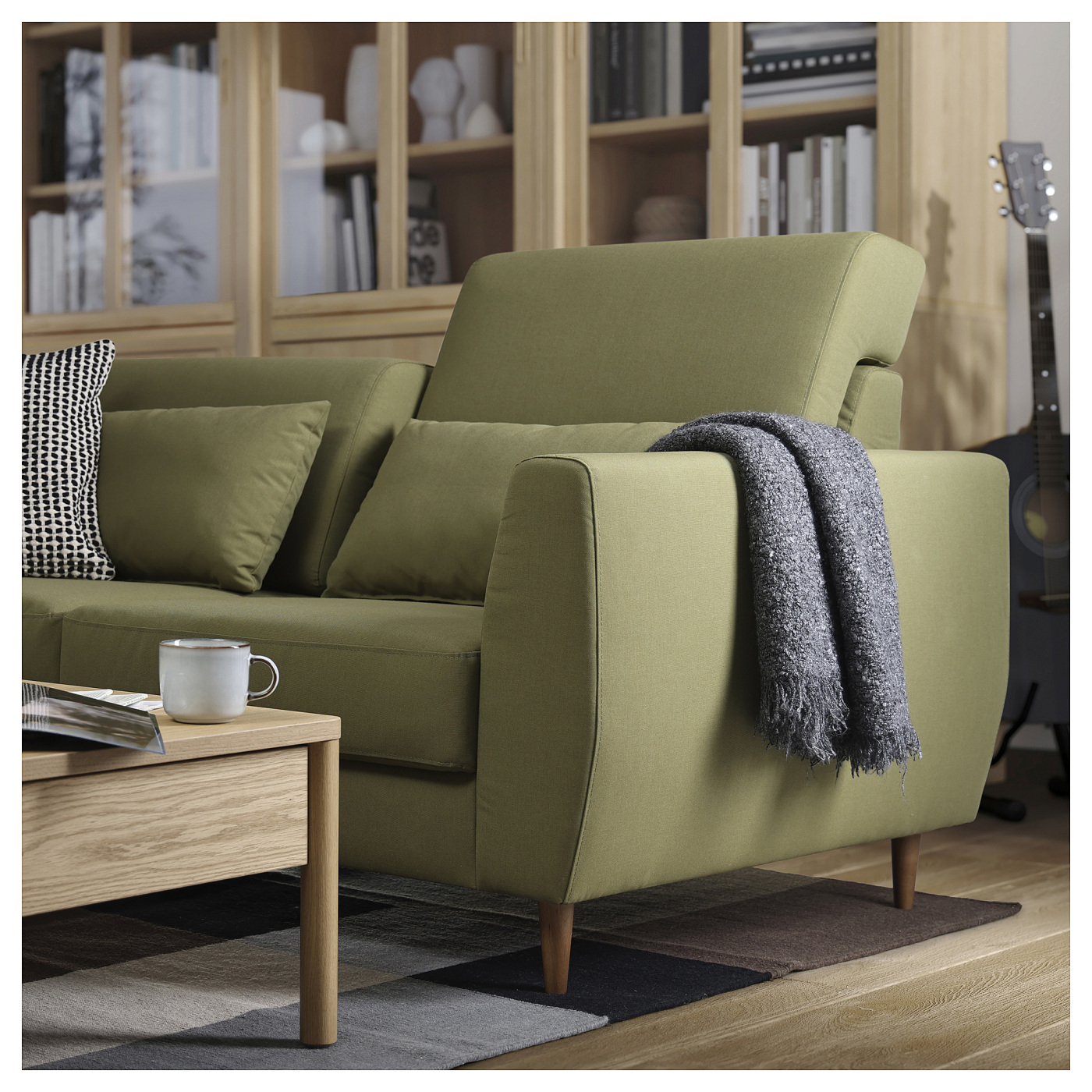 SLATORP 2-seat sofa Vissle yellow-green - IKEA