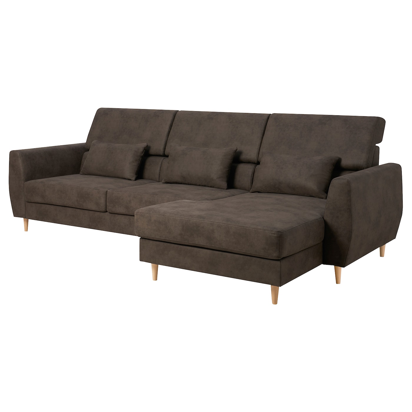 ソファ(IKEA) SLATORP 3-seat sofa with chaise longue/Tornarp dark grey-brown - IKEA