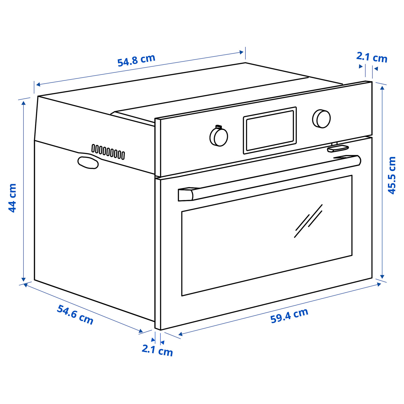 【美品】SWISS STYLE DUO Mサイズ SMAKSAK microwave combi with forced air stainless steel - IKEA