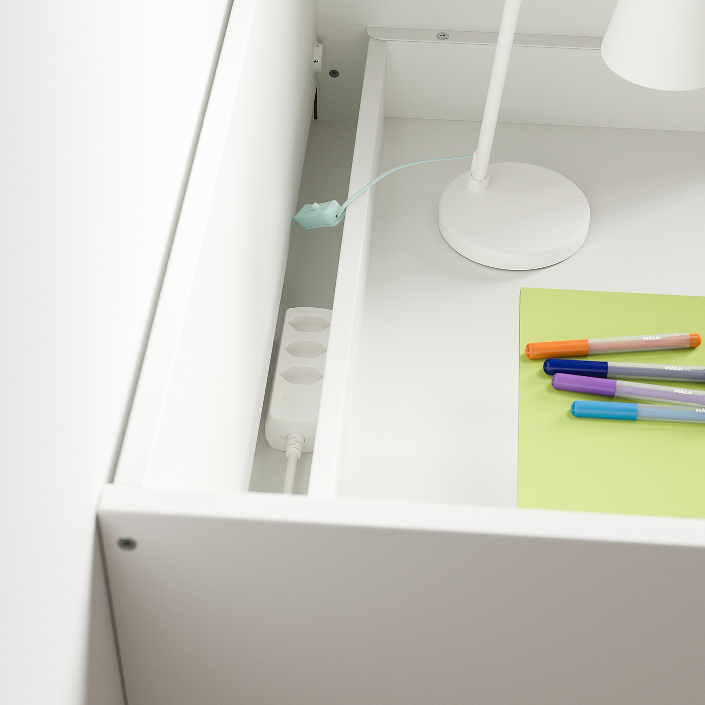 SMÅSTAD desk white green/with 2 drawers - IKEA