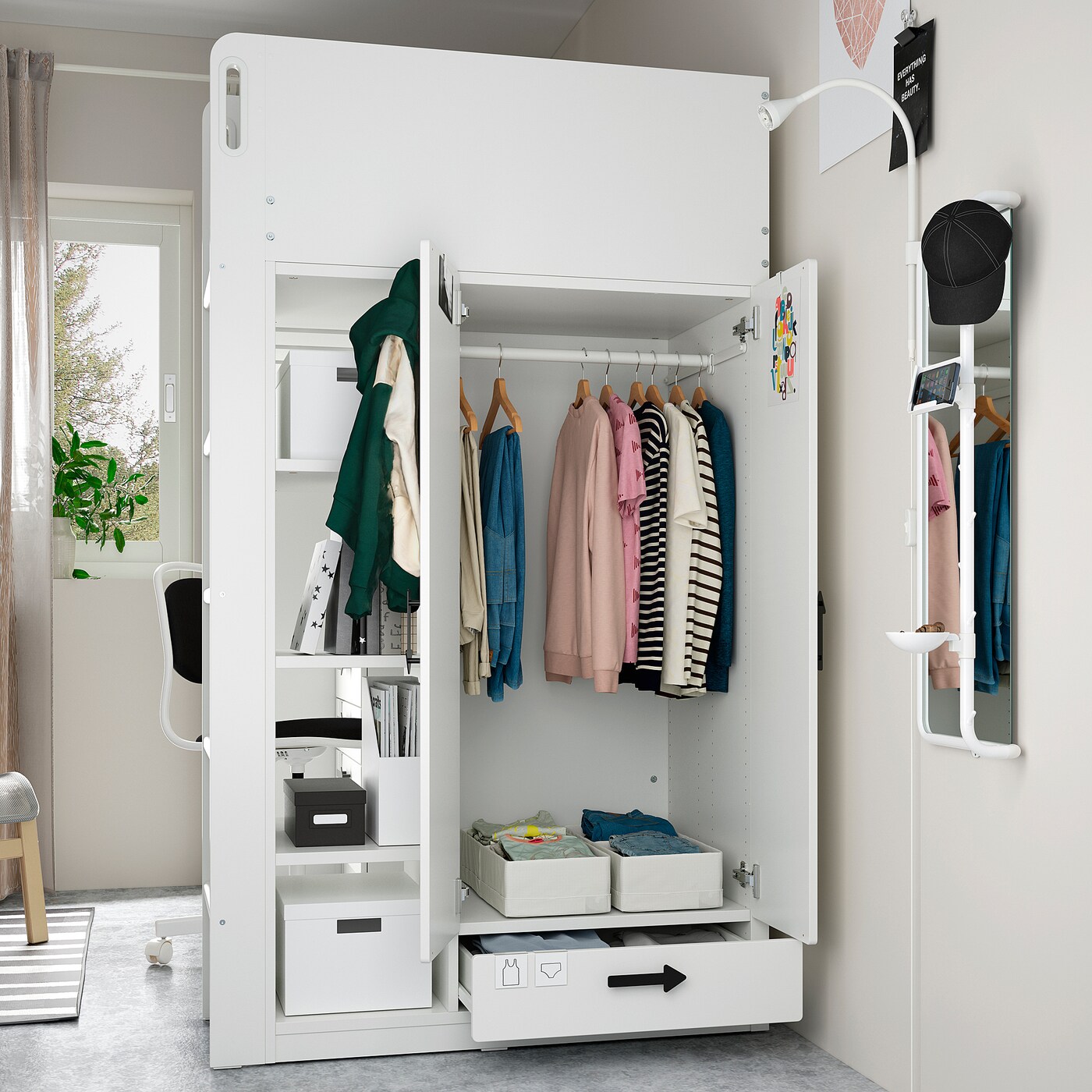 Ikea bunk bed with wardrobe hotsell