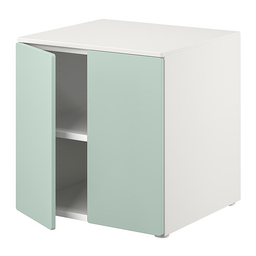 SMÅSTAD / PLATSA cabinet white pale pink/with 1 shelf - IKEA