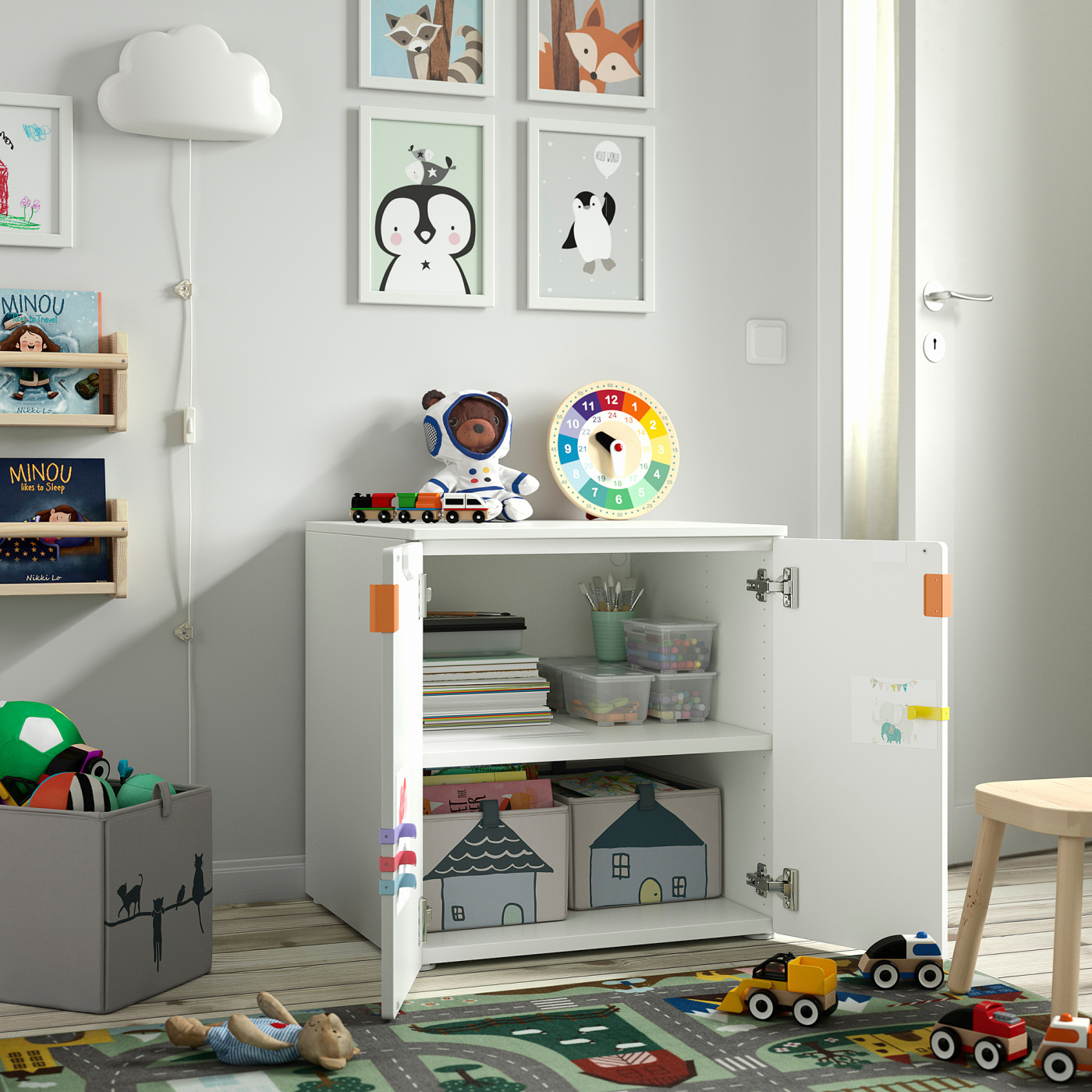 SMÅSTAD / PLATSA cabinet white with frame/with 1 shelf - IKEA