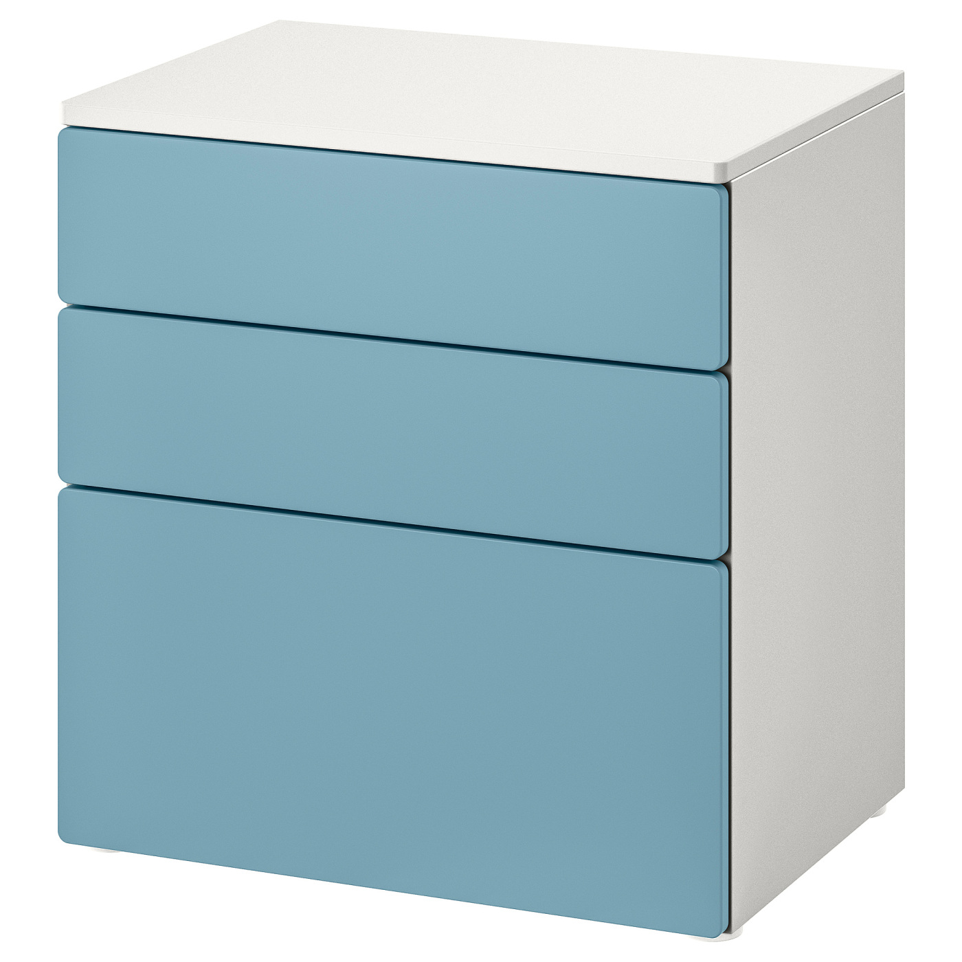 SMÅSTAD / PLATSA chest of 3 drawers white/blue - IKEA