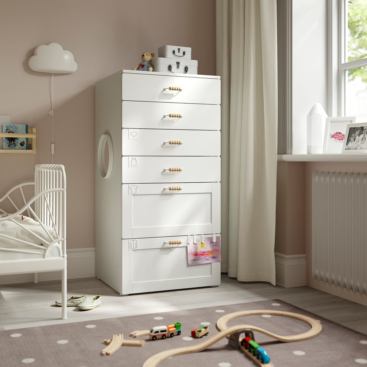 SMÅSTAD / PLATSA chest of 6 drawers white with frame - IKEA