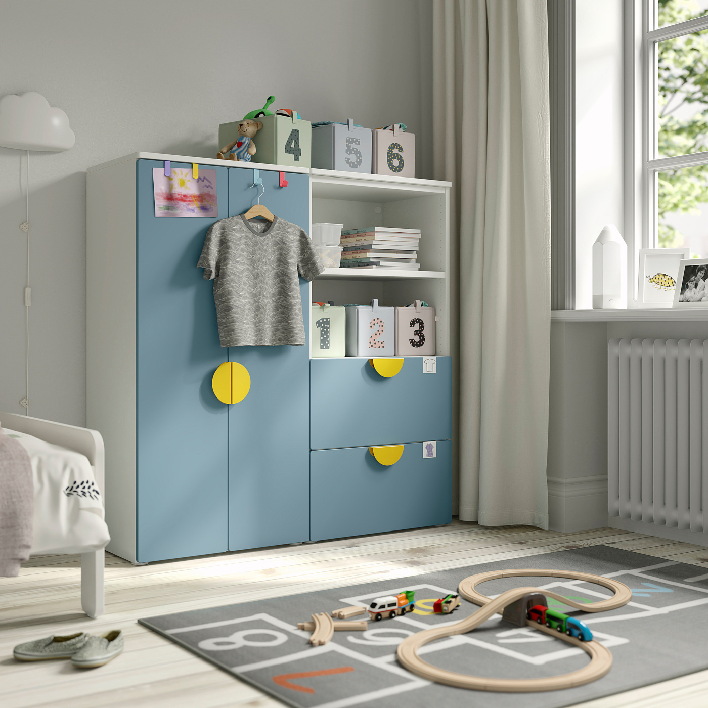 SMÅSTAD / PLATSA storage combination white/blue - IKEA