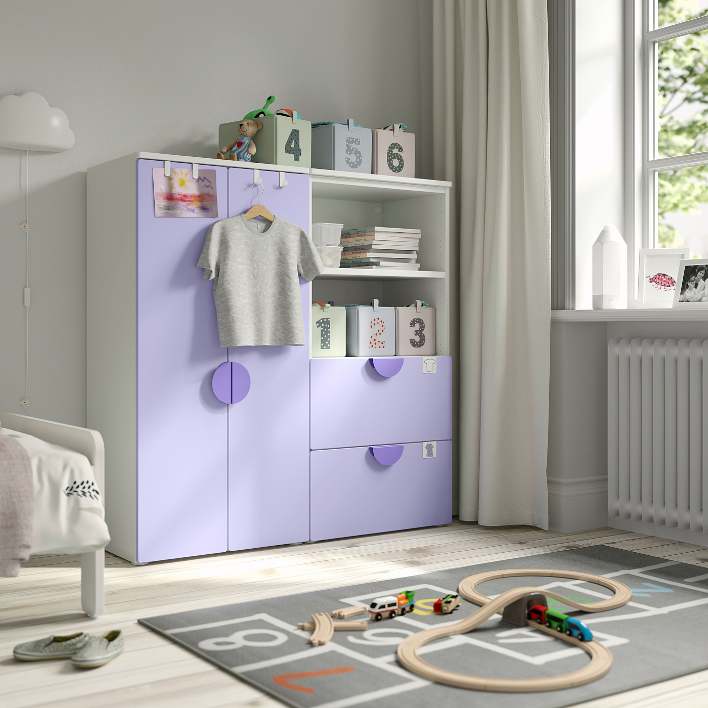 SMÅSTAD / PLATSA storage combination white/lilac - IKEA