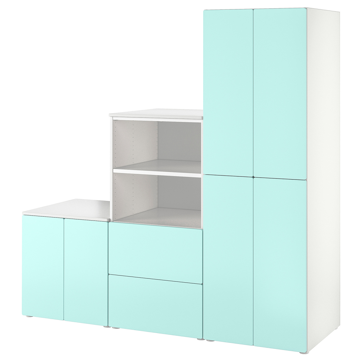 SMÅSTAD / PLATSA storage combination white/pale turquoise - IKEA