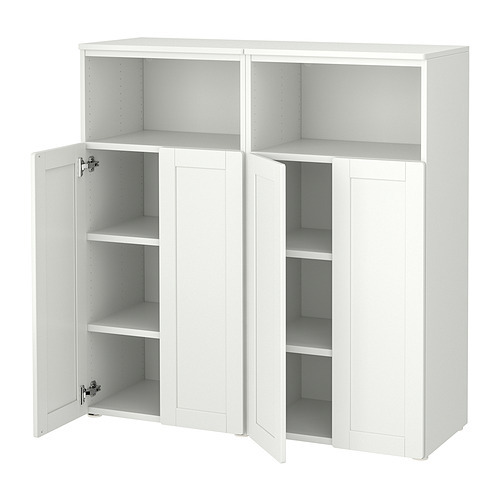 SMÅSTAD / PLATSA storage combination white/white with 6 shelves - IKEA