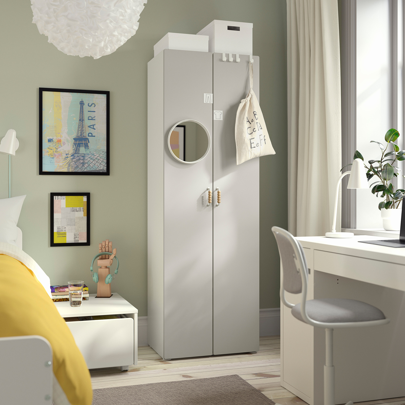 SMÅSTAD / PLATSA wardrobe white/grey - IKEA
