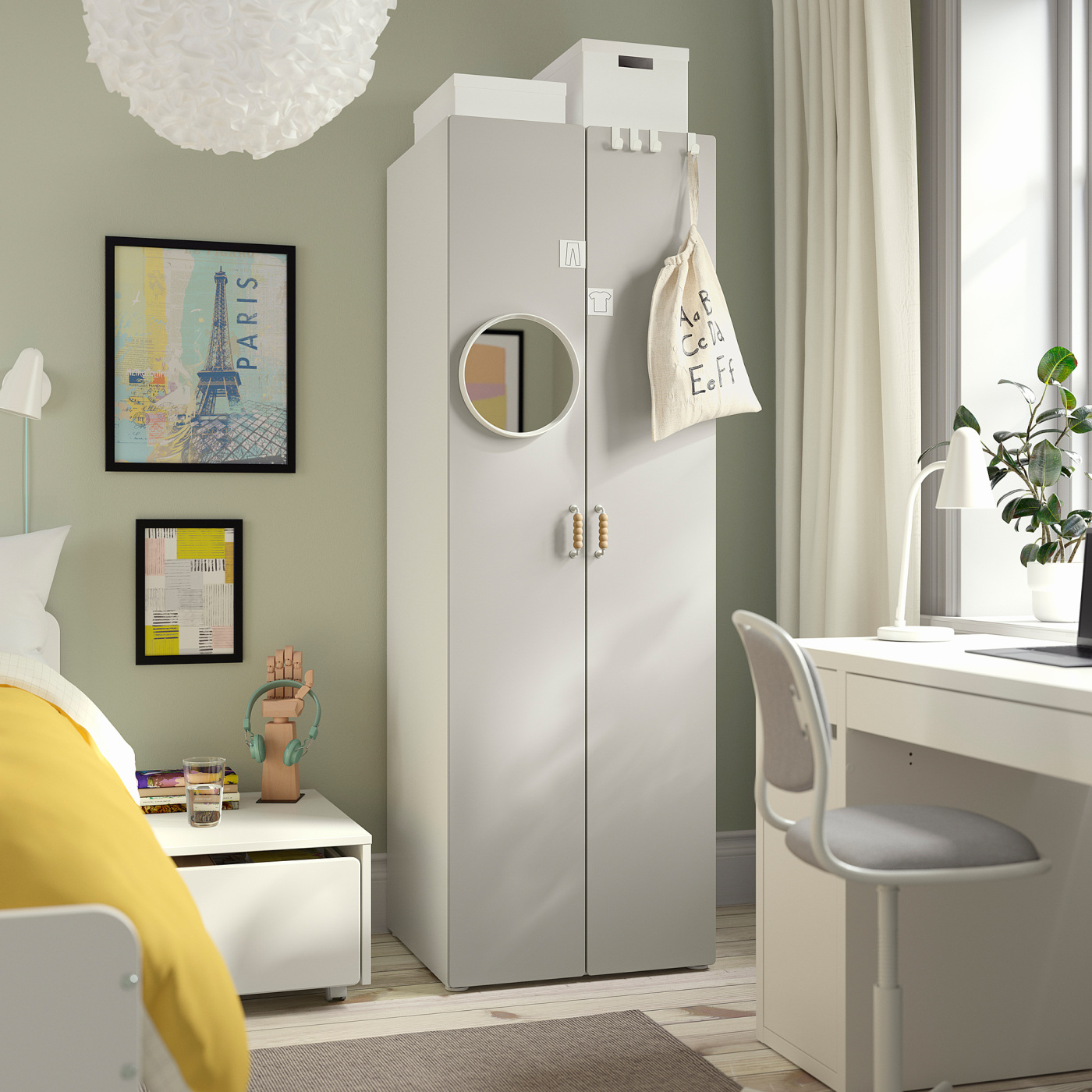 SMÅSTAD / PLATSA wardrobe white/grey - IKEA