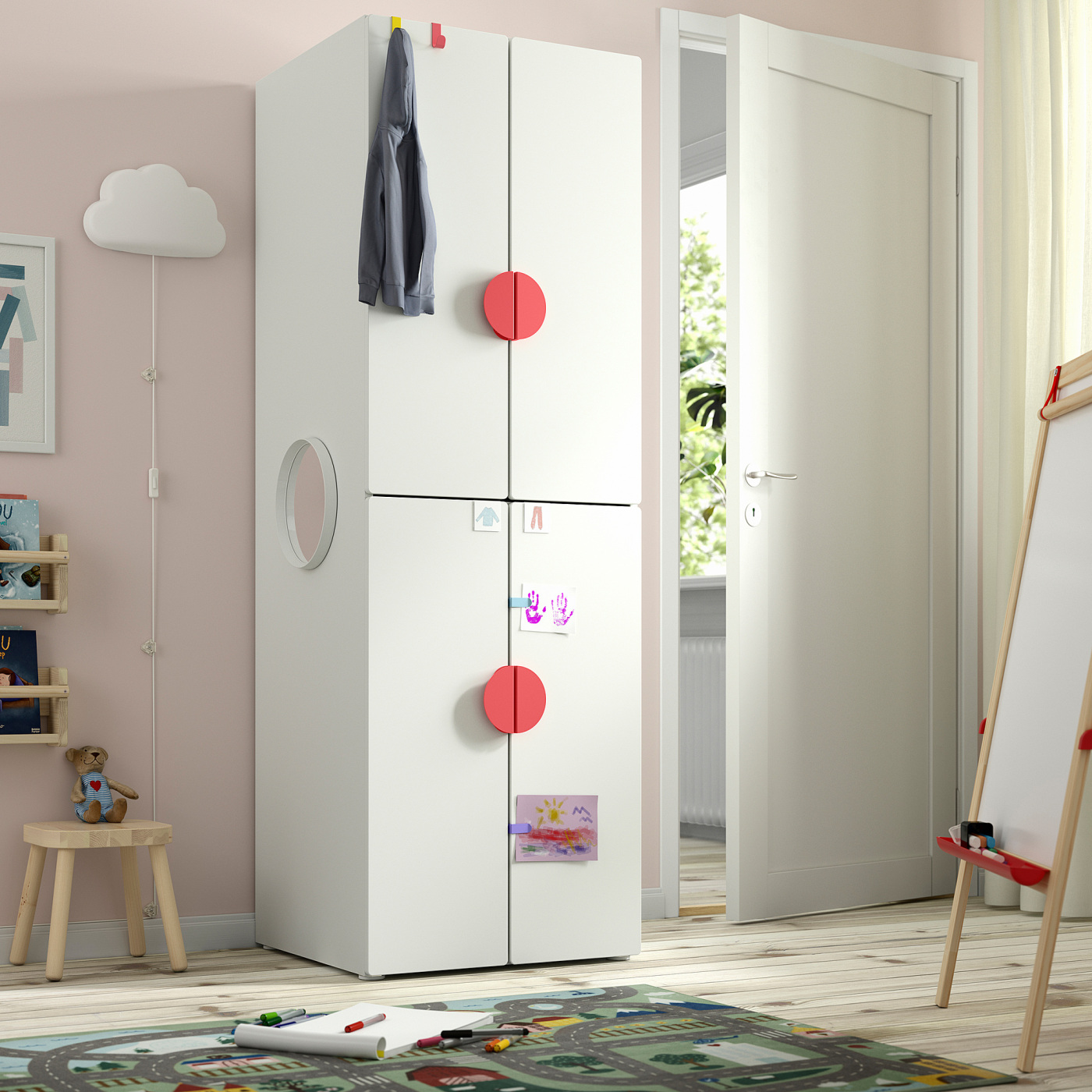 SMÅSTAD / PLATSA wardrobe white white/with 2 clothes rails - IKEA