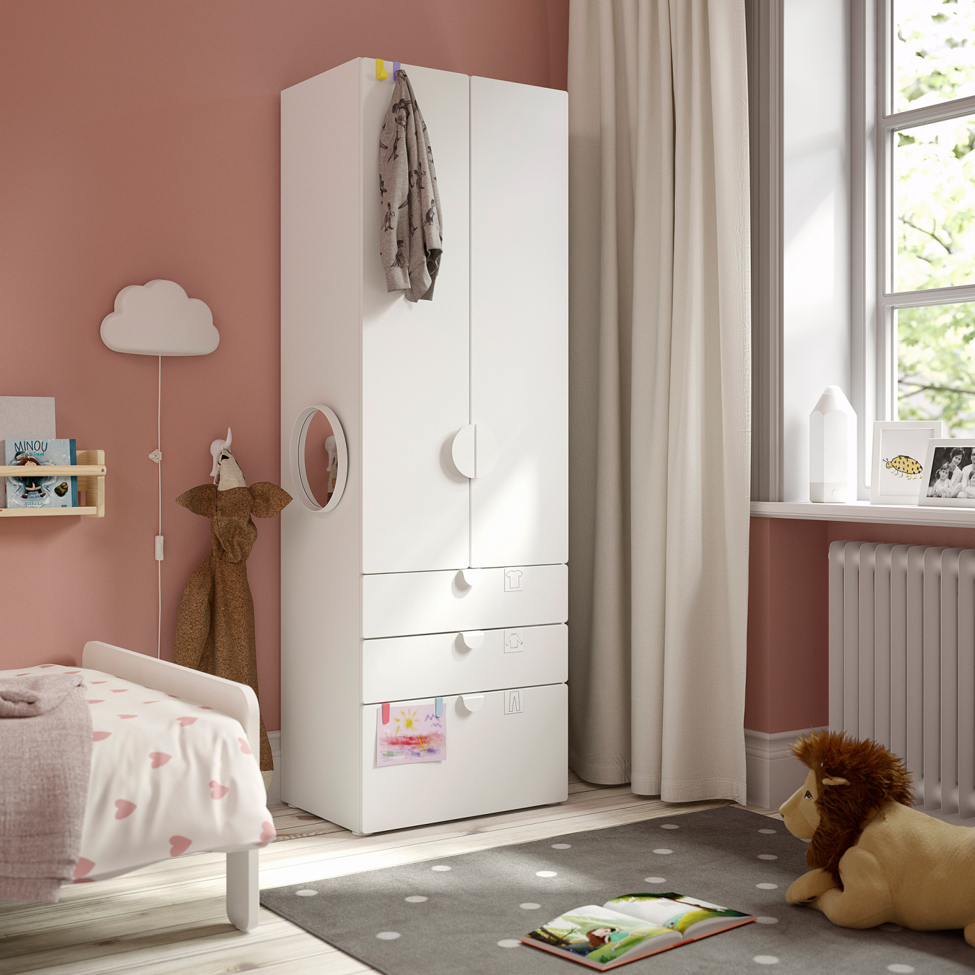 SMÅSTAD / PLATSA wardrobe white white/with 3 drawers - IKEA
