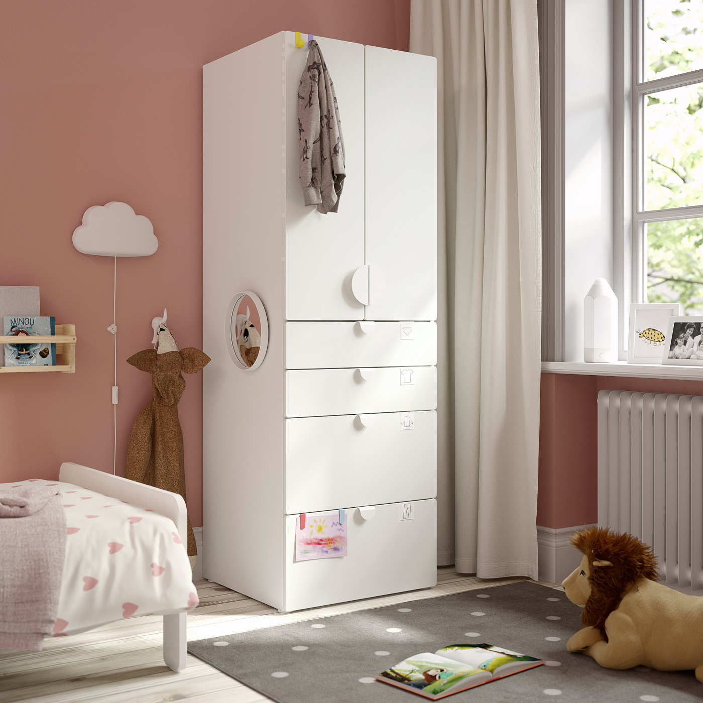 SMÅSTAD / PLATSA wardrobe white white/with 4 drawers - IKEA