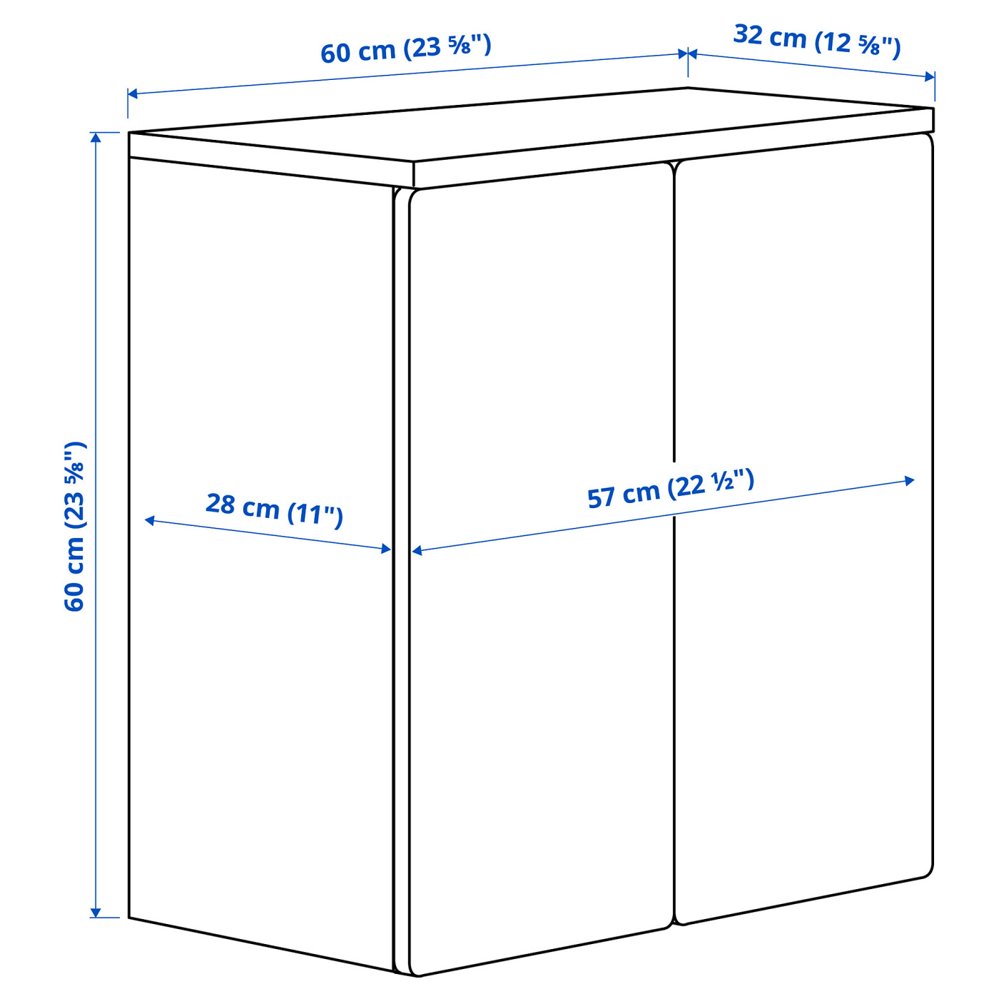 SMÅSTAD wall cabinet white pale pink/with 1 shelf - IKEA